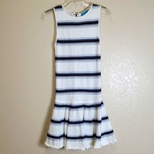 Alice + Olivia Barton Striped Drop Waist Dress XS Preppy Nautical